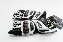 Carica l&#39;immagine nel visualizzatore di Gallery, GUANTI IN PELLE MOTO WHITE